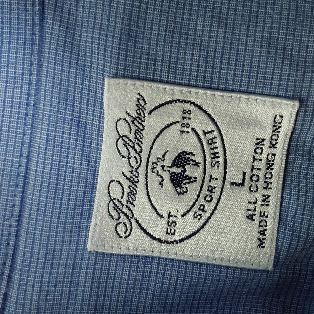 Brooks Brothers| Mens Blue Button Down Longsleeve Dress Shirt Preppy Sz.Large - Picture 8 of 9